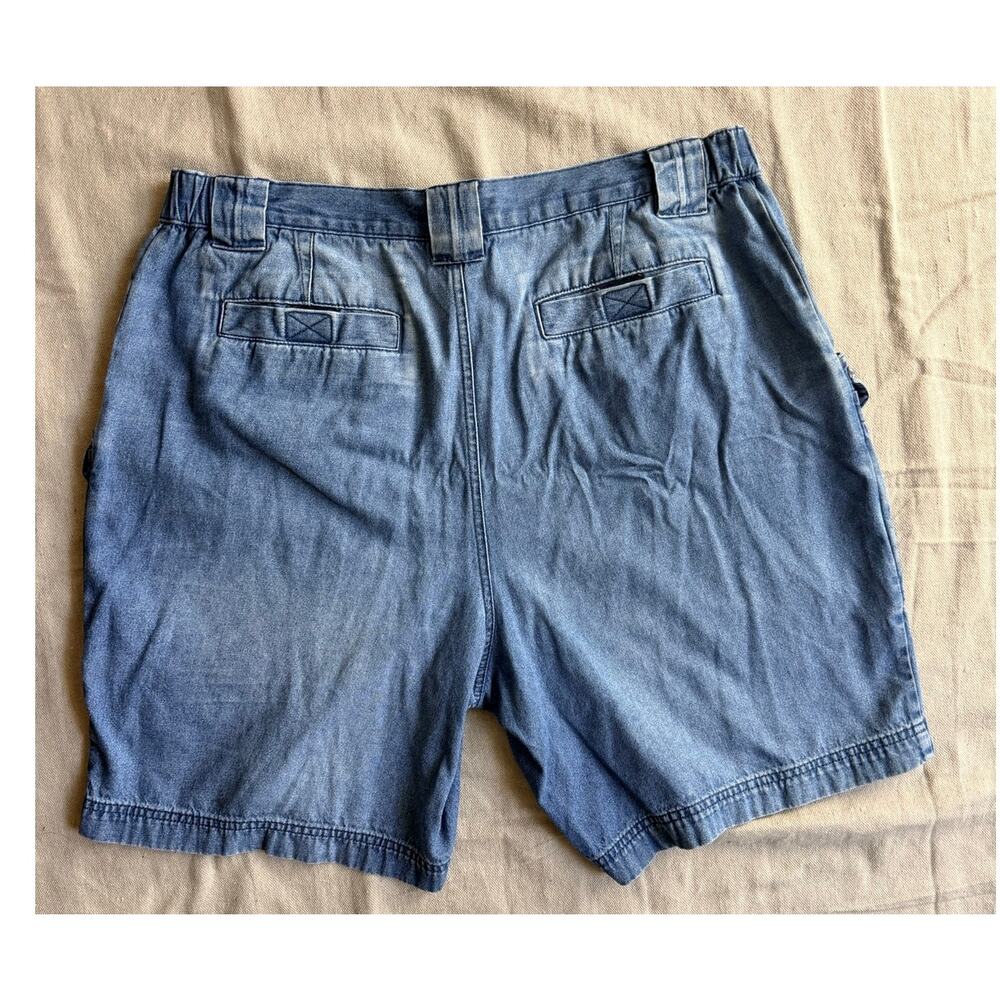 Vintage Sun River Clothing Co 90's Denim Cargo Hiking Shorts Size 36 Utility - Picture 4 of 12